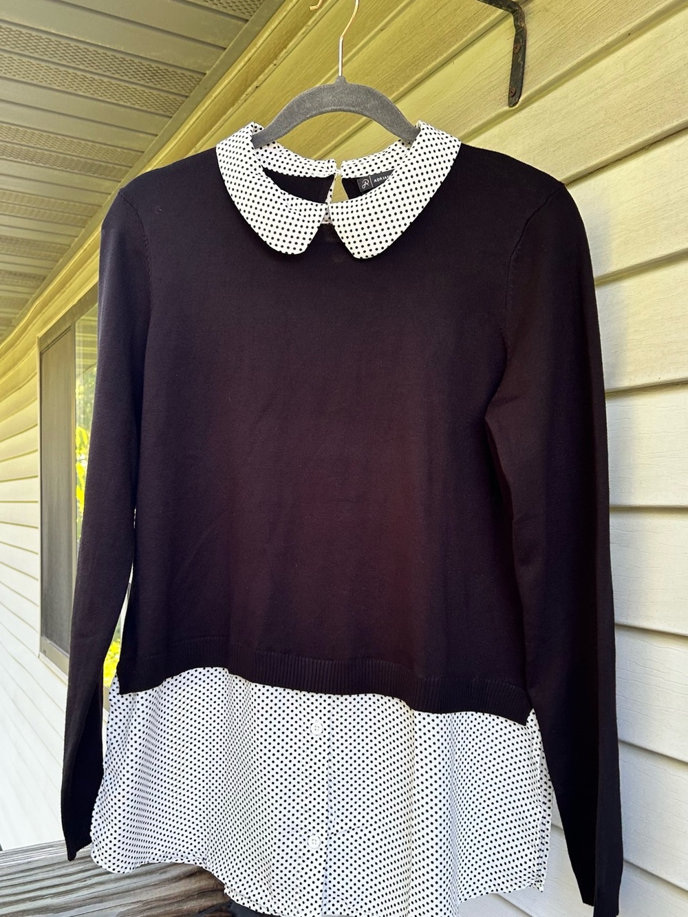 Adrianna Papell New without Tags Polished Feminine Peter Pan Collar size Large.